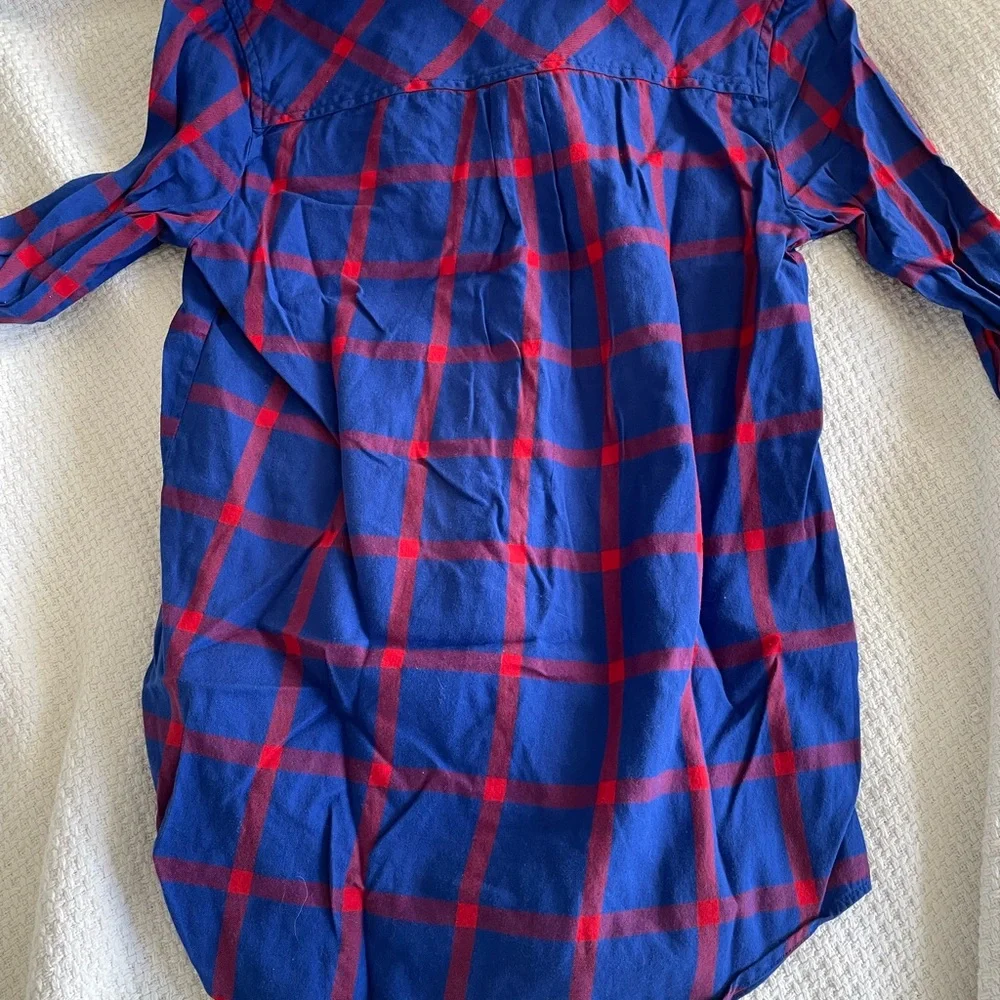 J. Crew Women’s XS boy fit Plaid Flannel Button-down Blouse - Picture 3 of 4